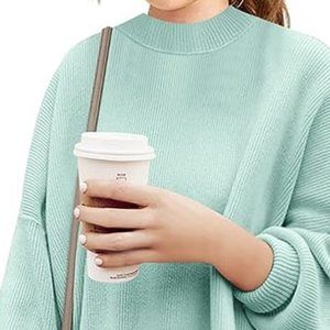 Girls' Pullover Sweaters Long Sleeve Drop Shoulder Side Split Knit